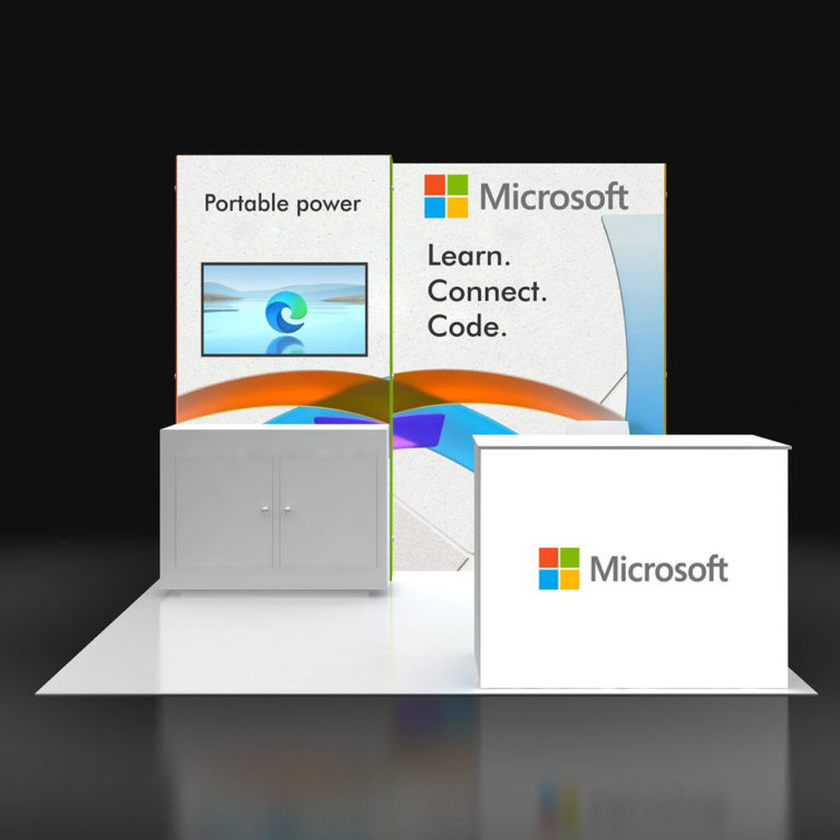 PE1010 01 — 10x10 trade show booth rental by Pure Exhibits