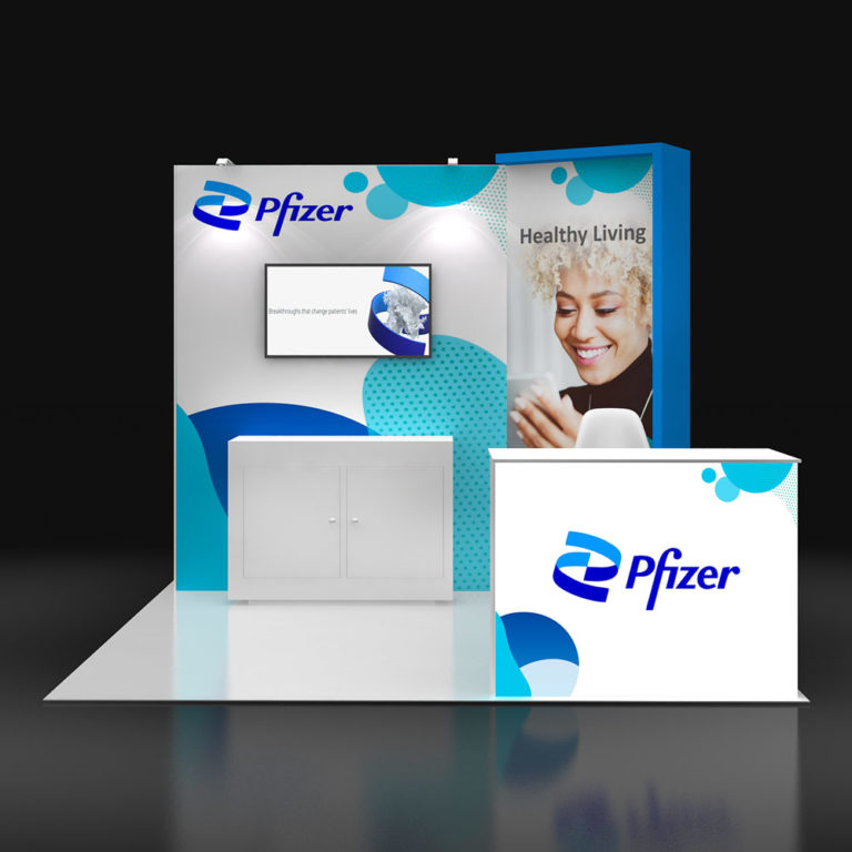 PE1010 03 — 10x10 trade show booth rental by Pure Exhibits