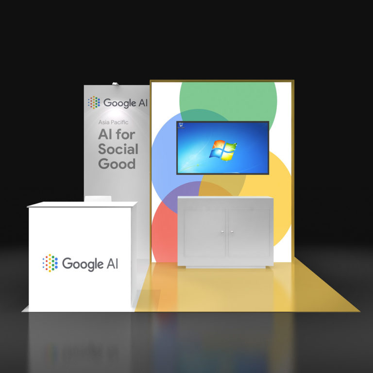 PE1010 04 — 10x10 trade show booth rental by Pure Exhibits