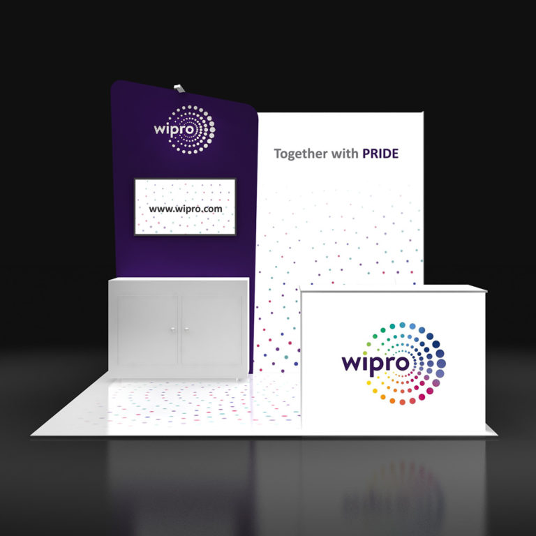 PE1010 05 — 10x10 trade show booth rental by Pure Exhibits