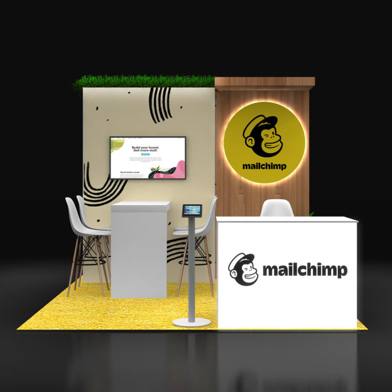 PE1010 07 — 10x10 trade show booth rental by Pure Exhibits