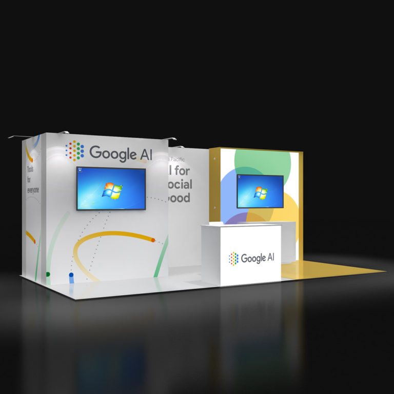 PE1020 04 — 10x20 trade show booth rental by Pure Exhibits