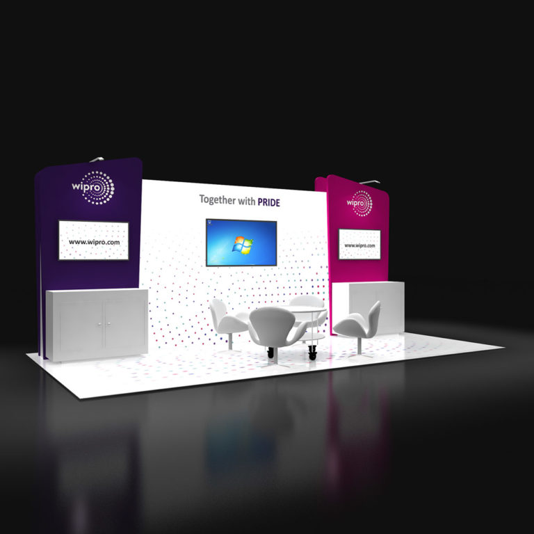 PE1020 05 — 10x20 trade show booth rental by Pure Exhibits