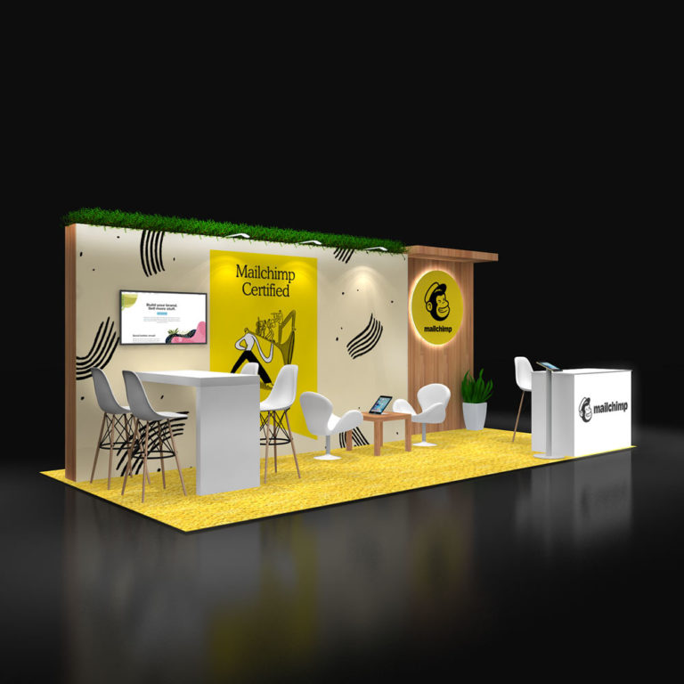 PE1020 07 — 10x20 trade show booth rental by Pure Exhibits
