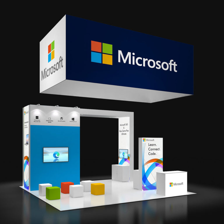 PE2020 01 — 20x20 trade show booth rental by Pure Exhibits