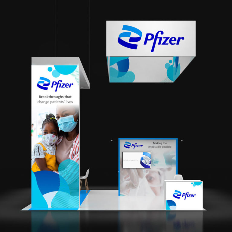 PE2020 03 — 20x20 trade show booth rental by Pure Exhibits