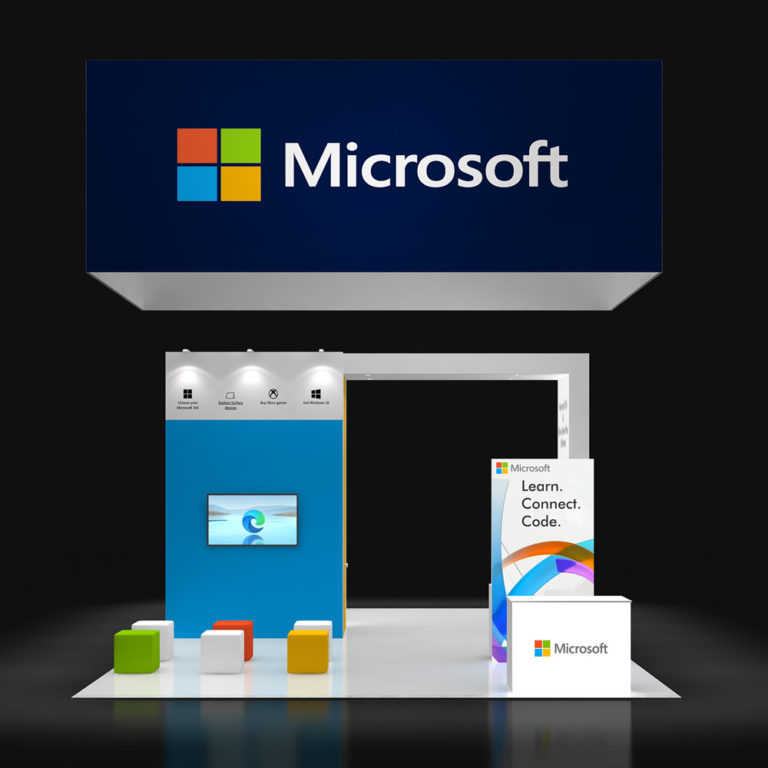 PE2030 01 — 20x30 trade show booth rental by Pure Exhibits