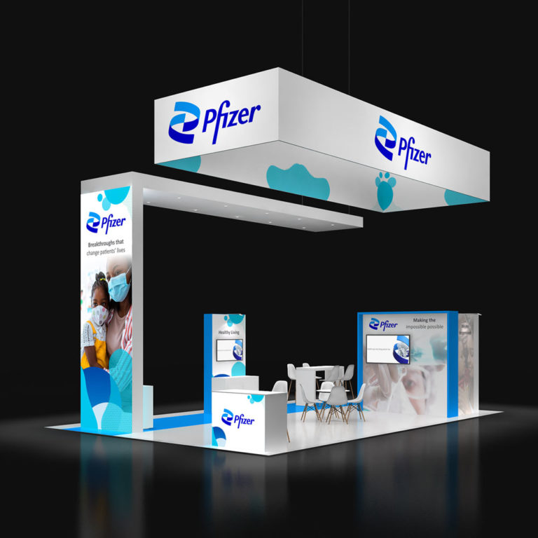PE2030 03 — 20x30 trade show booth rental by Pure Exhibits