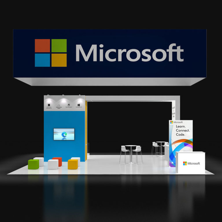 PE3030 01 — 30x30 trade show booth rental by Pure Exhibits