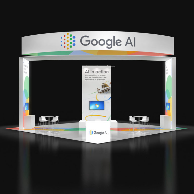 PE3030 04 — 30x30 trade show booth rental by Pure Exhibits