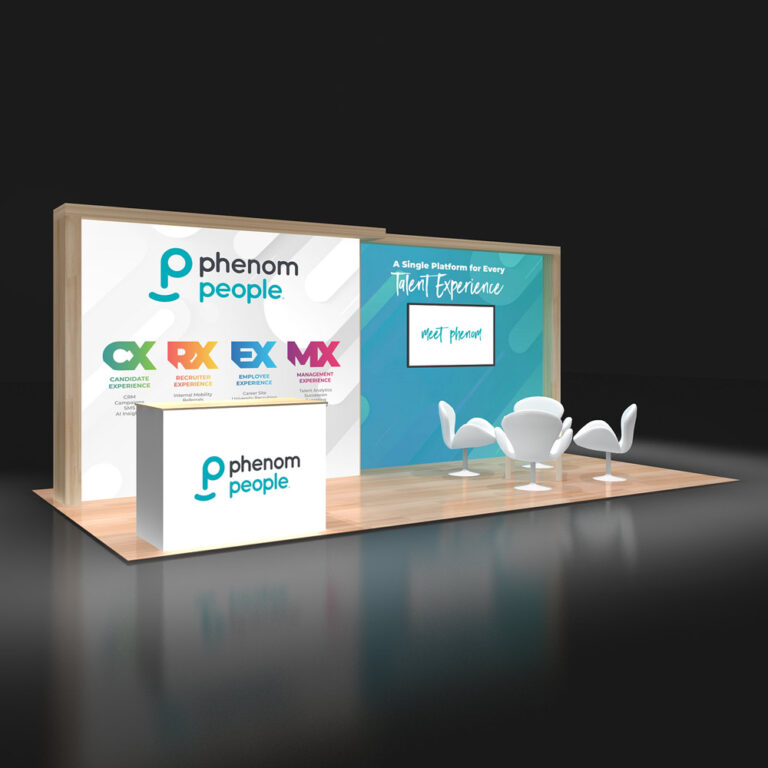 PE1020 13 — 10x20 trade show booth rental by Pure Exhibits