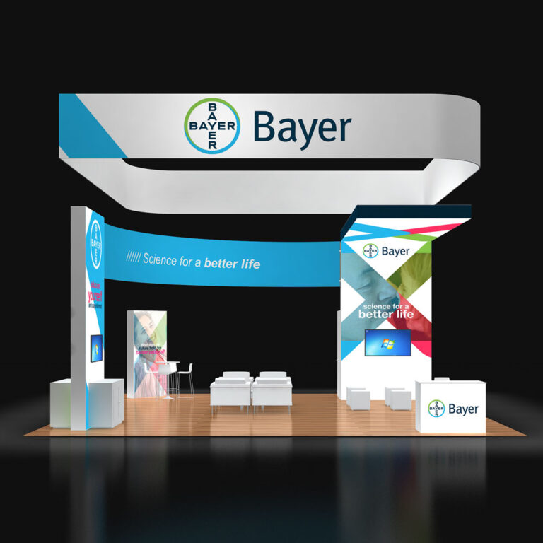 PE3030 08 — 30x30 trade show booth rental by Pure Exhibits