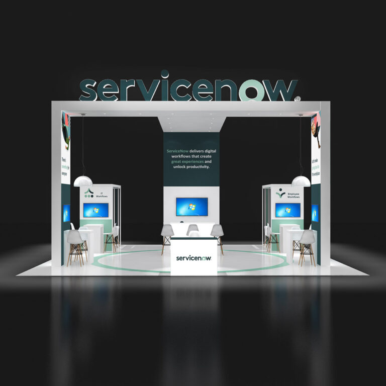 PE3030 11 — 30x30 trade show booth rental by Pure Exhibits