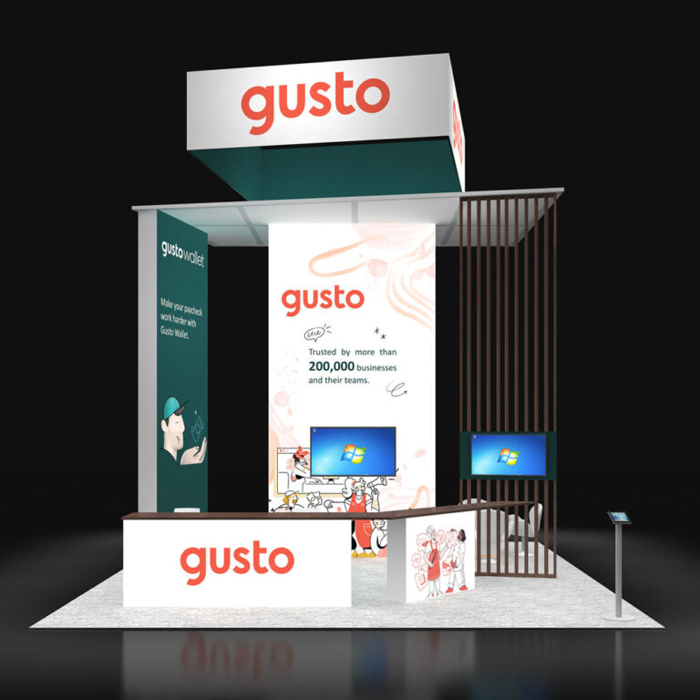PE2020 23 — 20x20 trade show booth rental by Pure Exhibits