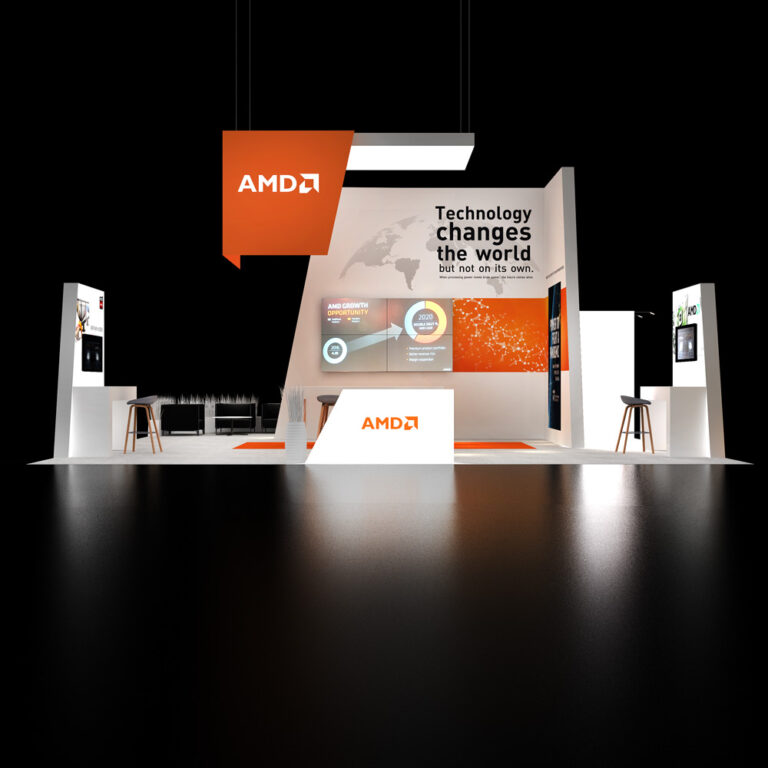 PE3030 18 — 30x30 trade show booth rental by Pure Exhibits