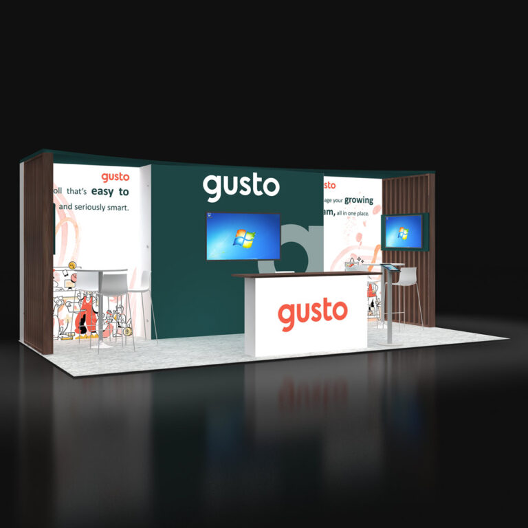 PE1020 19 — 10x20 trade show booth rental by Pure Exhibits