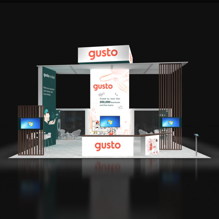 PE3030 21 — 30x30 trade show booth rental by Pure Exhibits