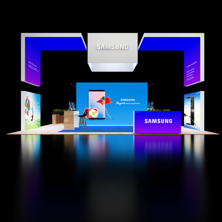 PE3030 22 — 30x30 trade show booth rental by Pure Exhibits