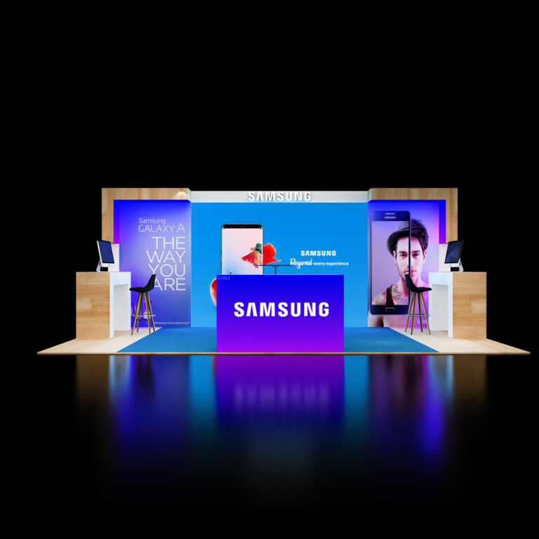 PE1020 21 — 10x20 trade show booth rental by Pure Exhibits