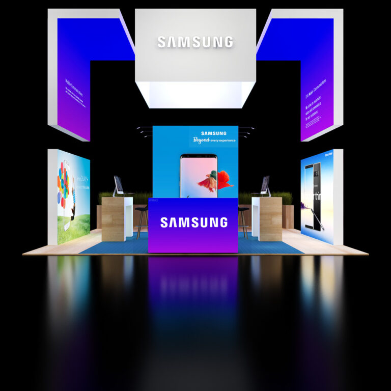 PE2020 24 — 20x20 trade show booth rental by Pure Exhibits