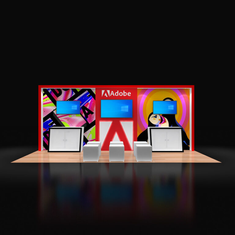 PE1020 25 — 10x20 trade show booth rental by Pure Exhibits