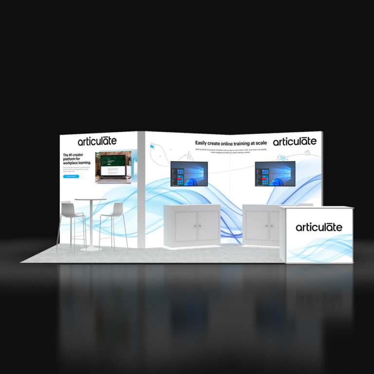 PE1020 24 — 10x20 trade show booth rental by Pure Exhibits
