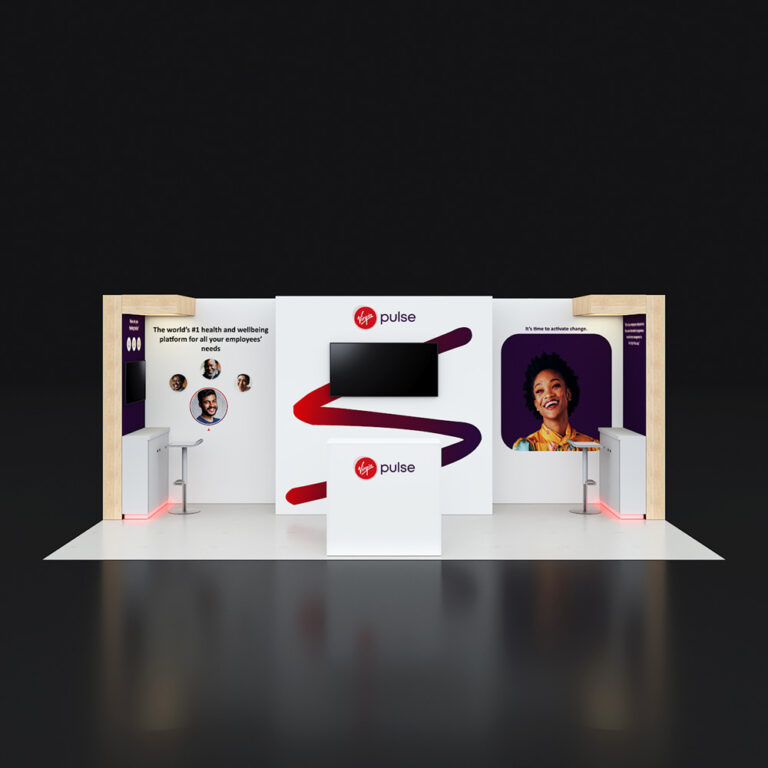PE1020 30 — 10x20 trade show booth rental by Pure Exhibits