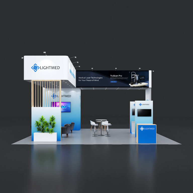PE3030 28 — 30x30 trade show booth rental by Pure Exhibits