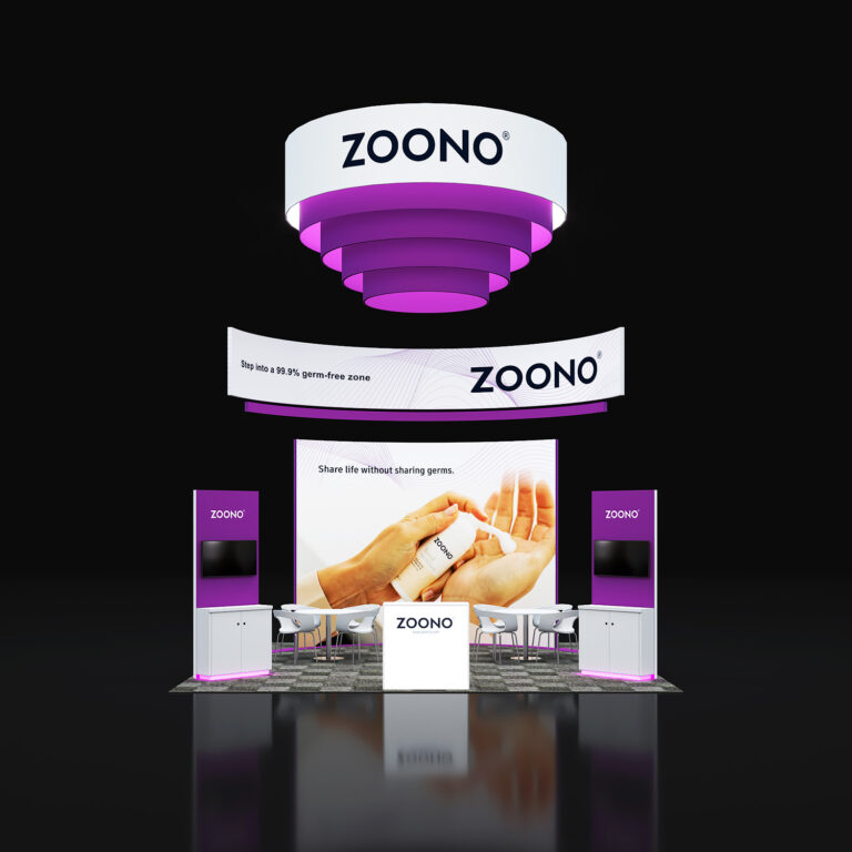 PE2020 52 — 20x20 trade show booth rental by Pure Exhibits