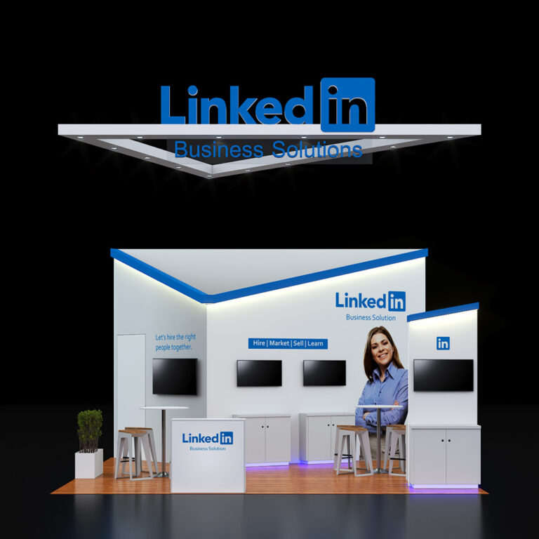 PE2020 68 — 20x20 trade show booth rental by Pure Exhibits