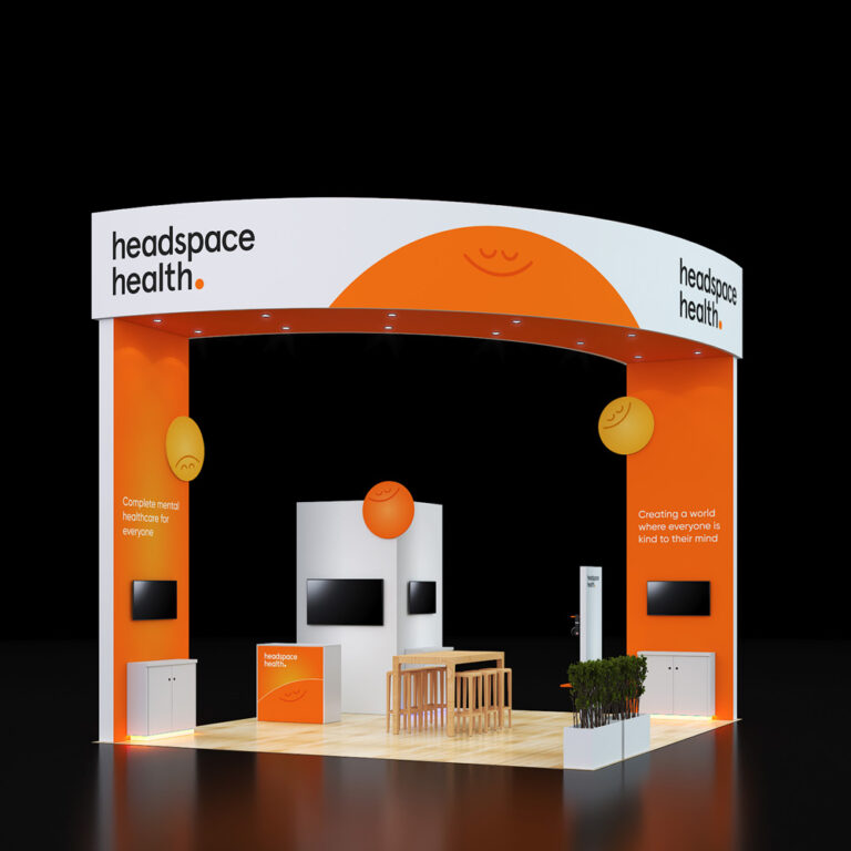 PE2020 69 — 20x20 trade show booth rental by Pure Exhibits