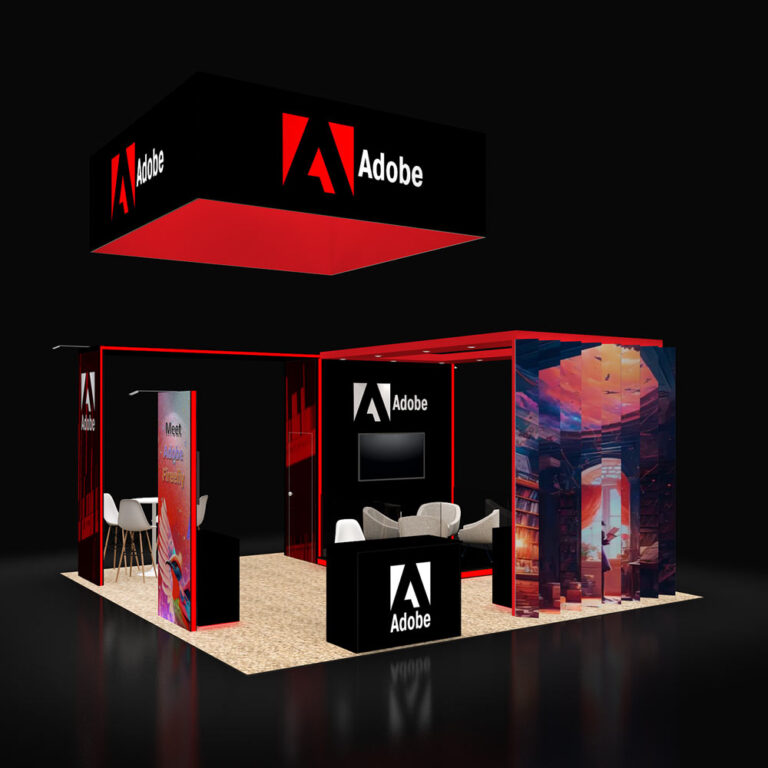 PE2020 87 — 20x20 trade show booth rental by Pure Exhibits