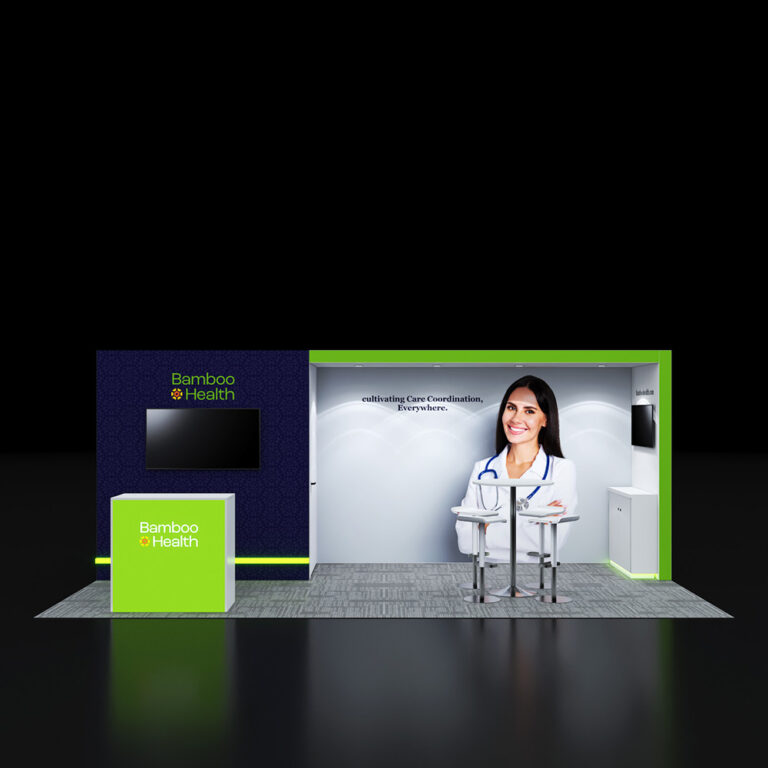 PE1020 57 — 10x20 trade show booth rental by Pure Exhibits