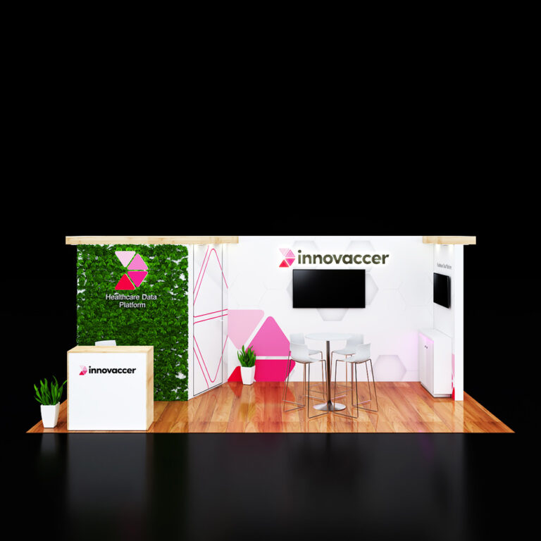 PE1020 56 — 10x20 trade show booth rental by Pure Exhibits