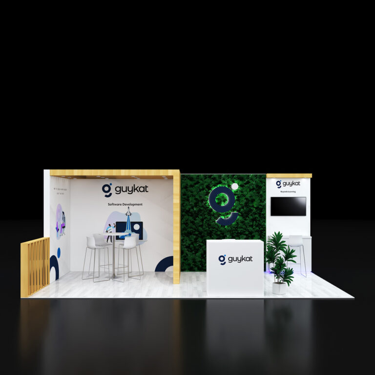 PE1020 52 — 10x20 trade show booth rental by Pure Exhibits