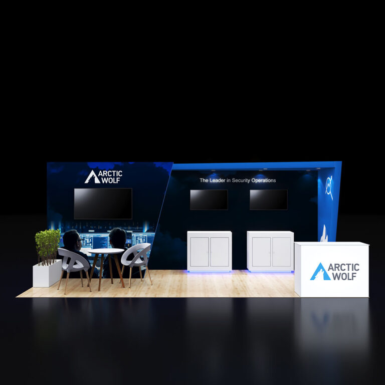PE1020 40 — 10x20 trade show booth rental by Pure Exhibits