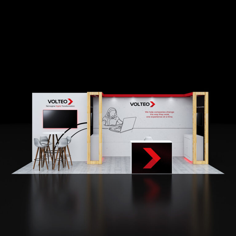 PE1020 43 — 10x20 trade show booth rental by Pure Exhibits