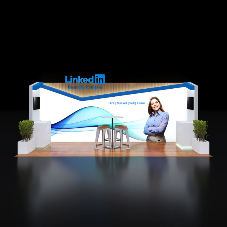 PE1020 45 — 10x20 trade show booth rental by Pure Exhibits