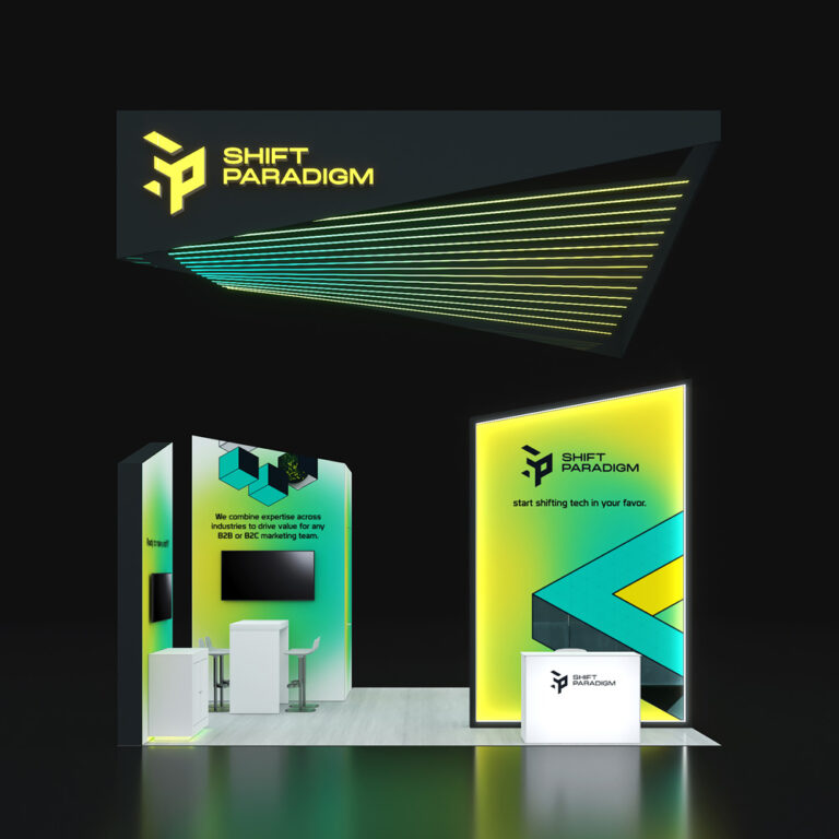 PE2020 84 — 20x20 trade show booth rental by Pure Exhibits