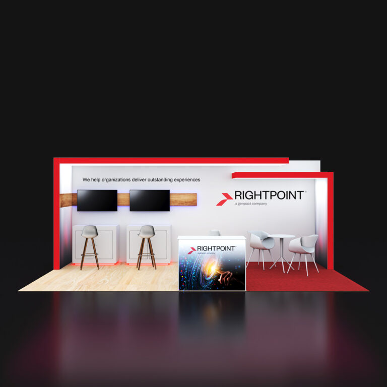 PE1020 65 — 10x20 trade show booth rental by Pure Exhibits