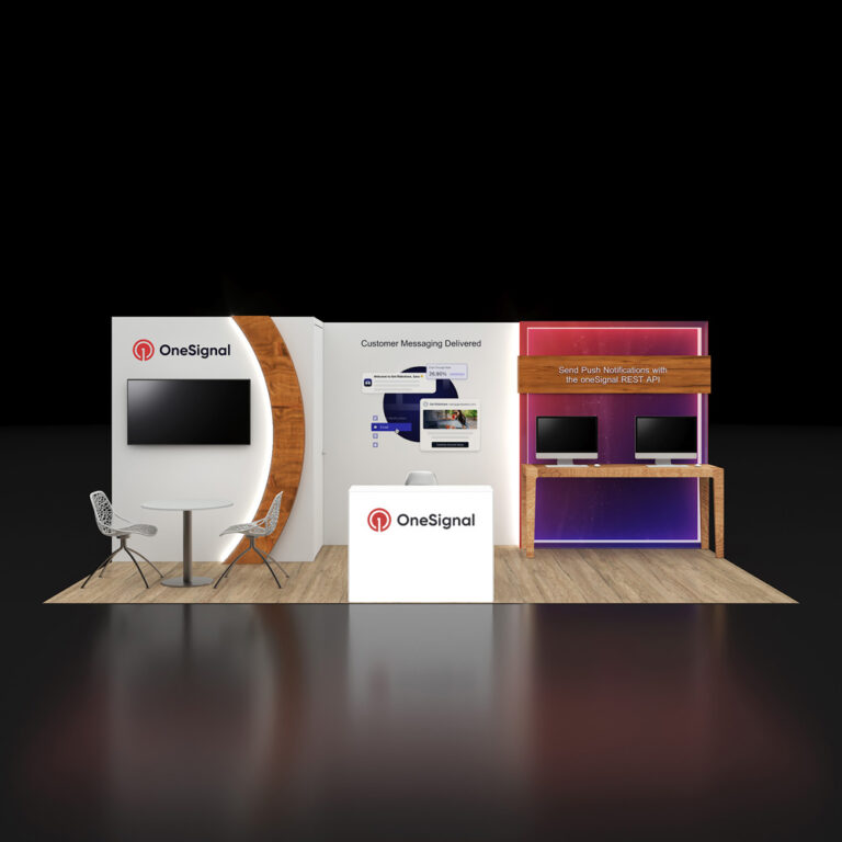 PE1020 67 — 10x20 trade show booth rental by Pure Exhibits