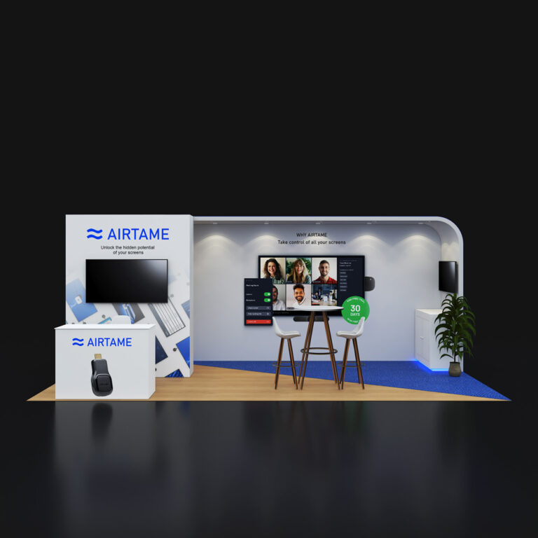PE1020 68 — 10x20 trade show booth rental by Pure Exhibits