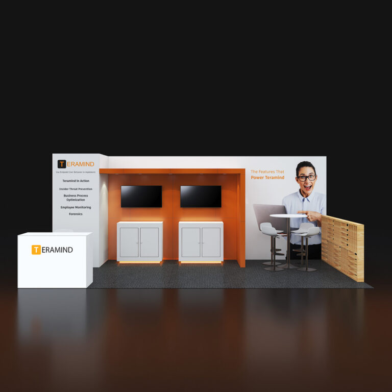 PE1020 62 — 10x20 trade show booth rental by Pure Exhibits