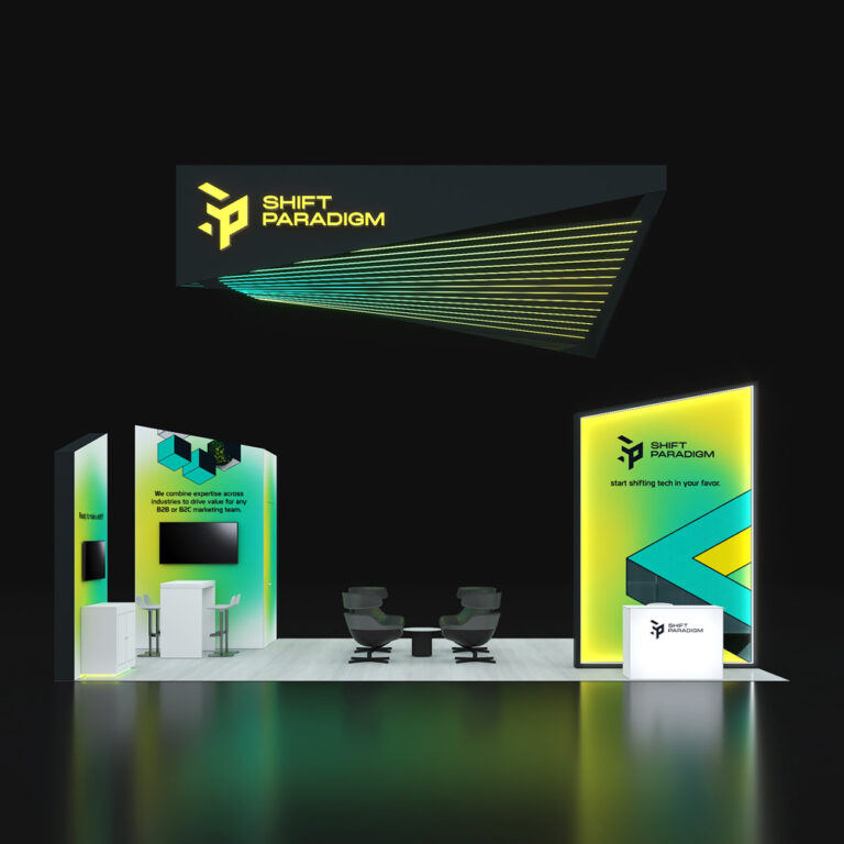 PE2030 67 — 20x30 trade show booth rental by Pure Exhibits