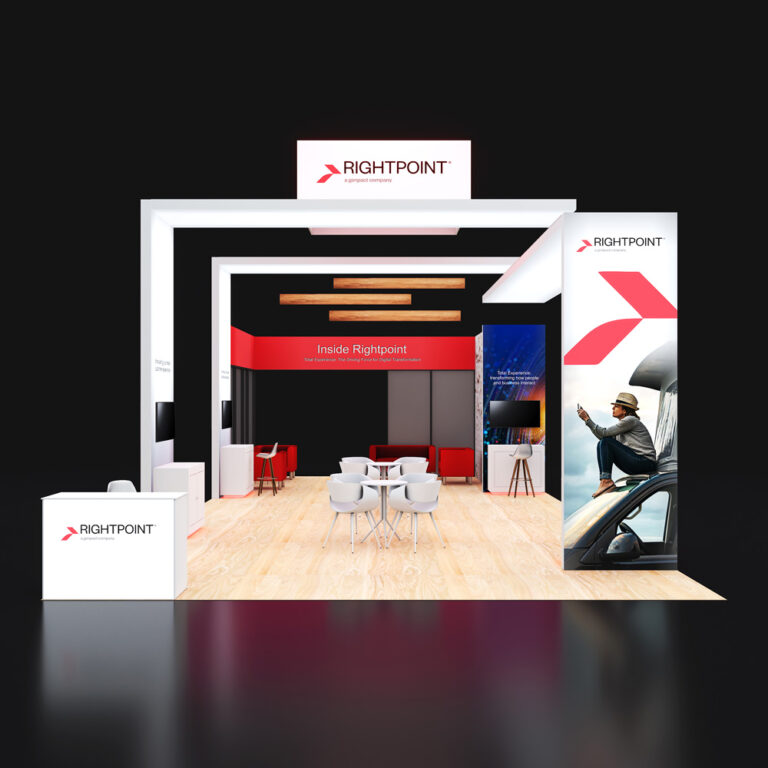 PE2040 04 — 20x40 trade show booth rental by Pure Exhibits