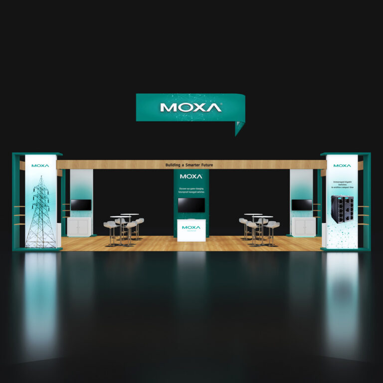 PE2040 09 — 20x40 trade show booth rental by Pure Exhibits