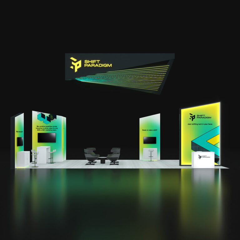 PE2040 08 — 20x40 trade show booth rental by Pure Exhibits
