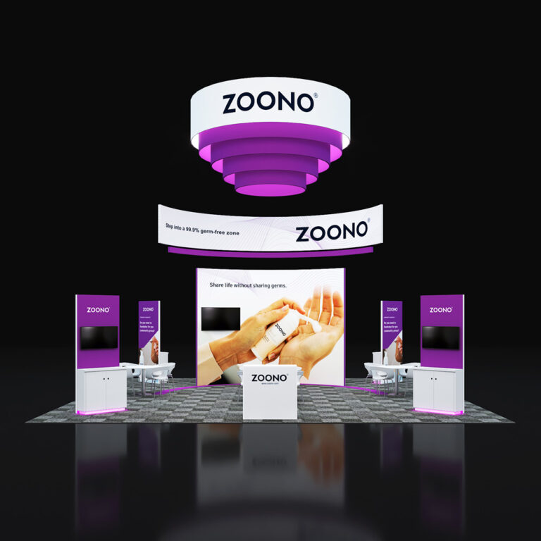 PE3030 43 — 30x30 trade show booth rental by Pure Exhibits