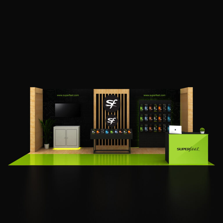 PE1020 72 — 10x20 trade show booth rental by Pure Exhibits