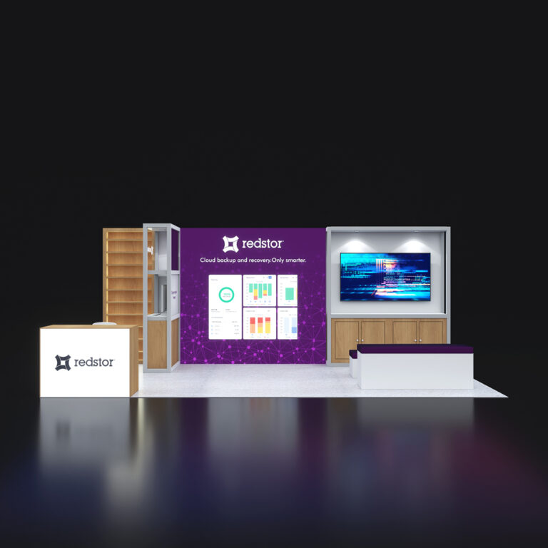 PE1020 73 — 10x20 trade show booth rental by Pure Exhibits